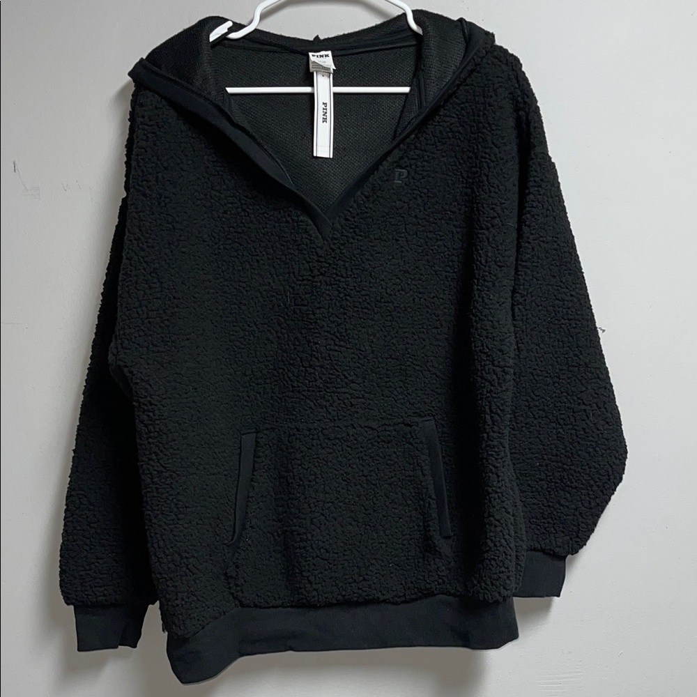 NWT Victoria's Secret PINK Cozy Fleece Sherpa Pullover Hoodie